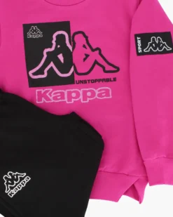 KAPPA - TUTA COMPLETA BIANCA CON LOGO KAPPA DA BAMBINA