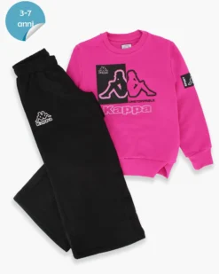 KAPPA - TUTA COMPLETA BIANCA CON LOGO KAPPA DA BAMBINA