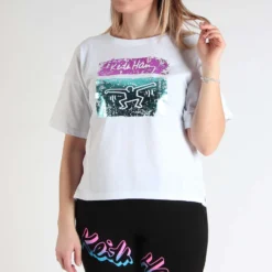 KEITH HARING - DONNA MAXI TSHIRT MEZZA MANICA