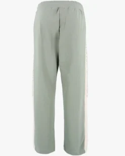 KEITH HARING - Pantalone con bande Mylar verde salvia da donna in cotone