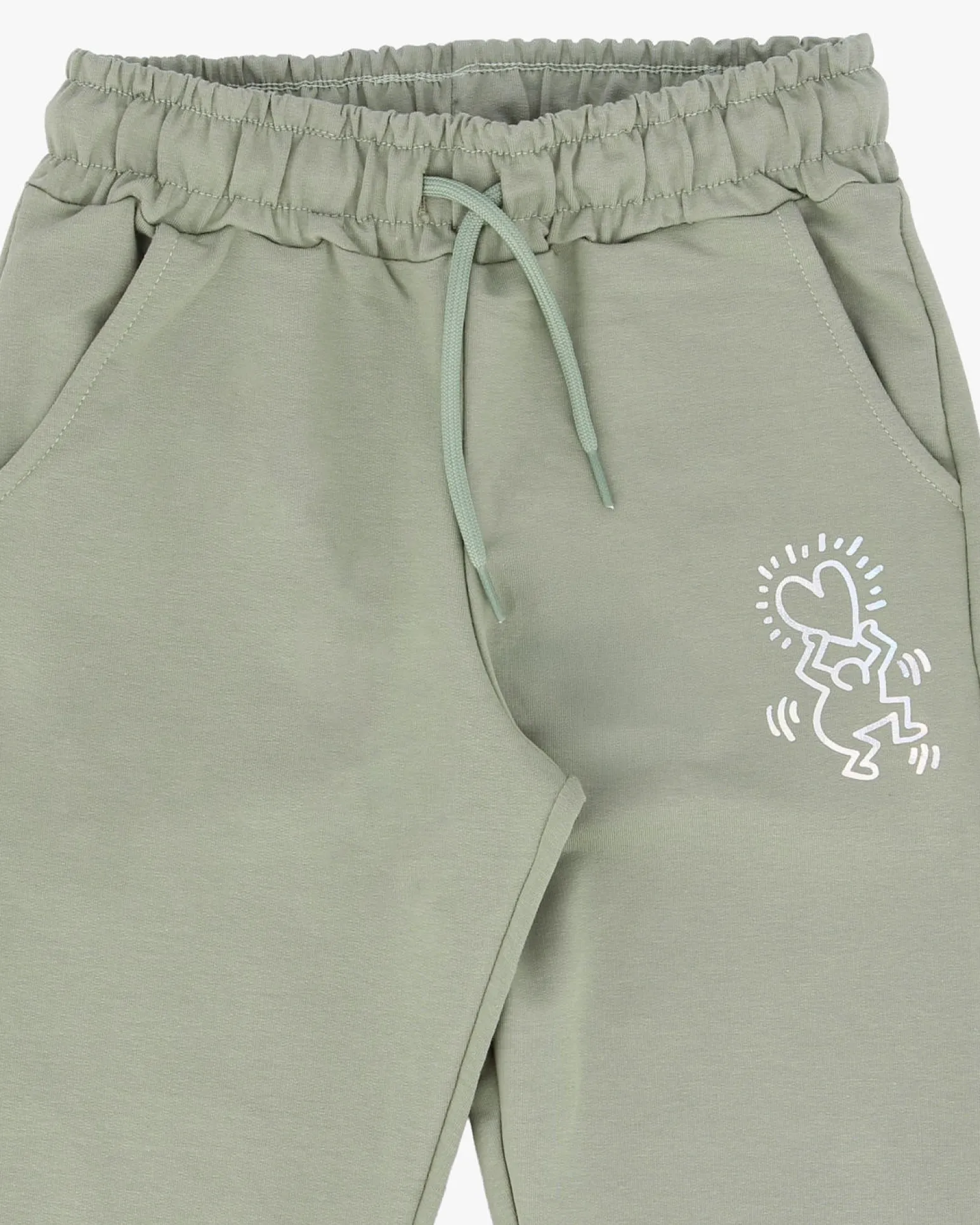 KEITH HARING - PANTALONE TUTA VERDE CON RISVOLTINO DA RAGAZZA