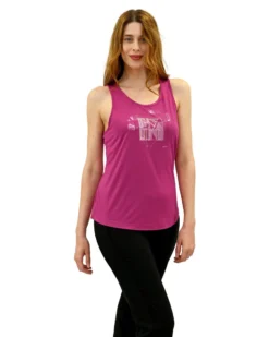 KEY UP - CANOTTA DONNA FUXIA CON STAMPA FRONTALE - 5S856/5511