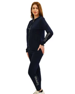 KEY UP - FELPA BLU DA DONNA CON CAPPUCCIO