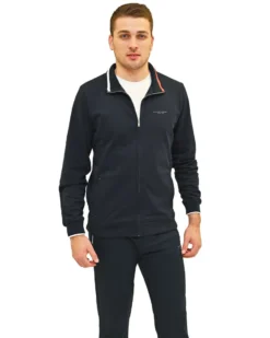 KEY UP - FELPA BLU DA UOMO FULL ZIP