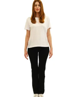 KEY UP - LEGGINGS BLU IN JERSEY ELASTICIZZATO ZAMPETTA 5LI21