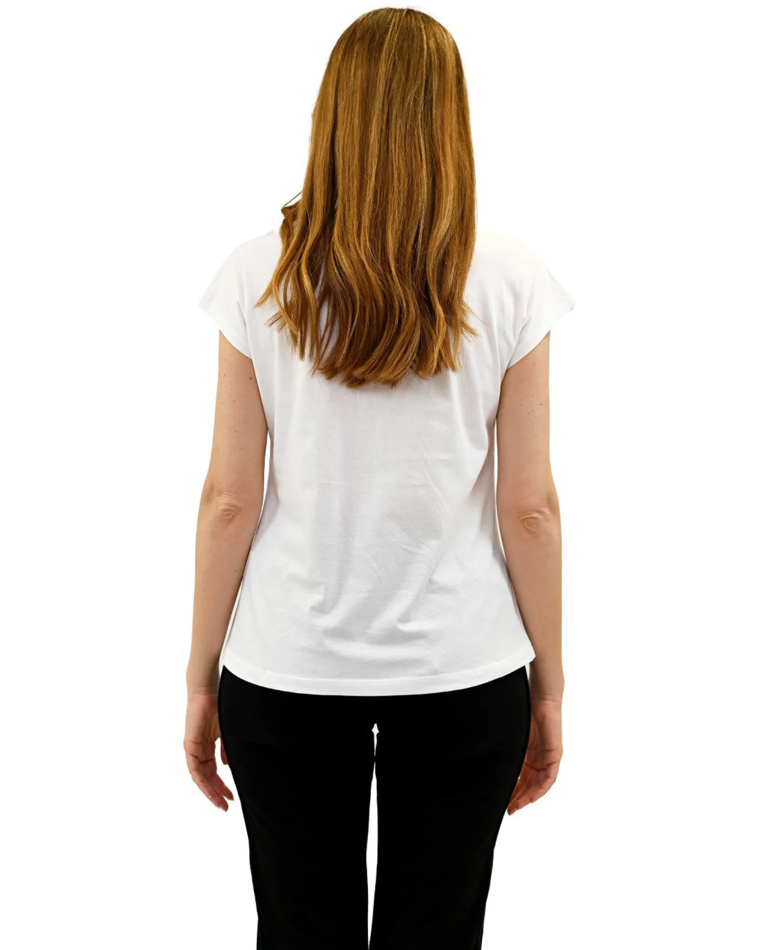 KEY UP - MAGLIA MEZZA MANICA DONNA BIANCA GLAM - 5S894/0001