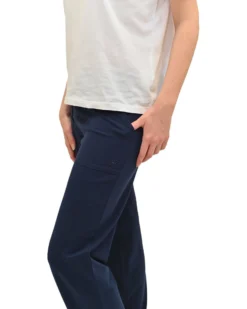 KEY UP - PANTALONE BLU IN JERSEY ELASTICIZZATO DA DONNA