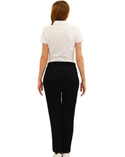 KEY UP - PANTALONE TUTA NERO DA DONNA CON FONDO DRITTO