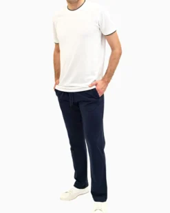 KEY UP - PANTALONE UOMO BLU IN JERSEY FONDO DRITTO - 2JB77/1245