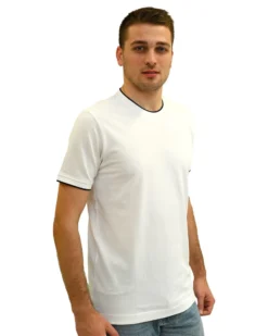KEY UP - POLO BIANCA IN PIQUET DA UOMO
