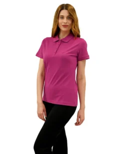 KEY UP -POLO IN PIQUET DONNA FUXIA CON COLLETTO - 5535Q/5511