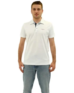 KEY UP - POLO MEZZA MANICA UOMO IN PIQUET BIANCA PQ YACHT - 2Q512/0001