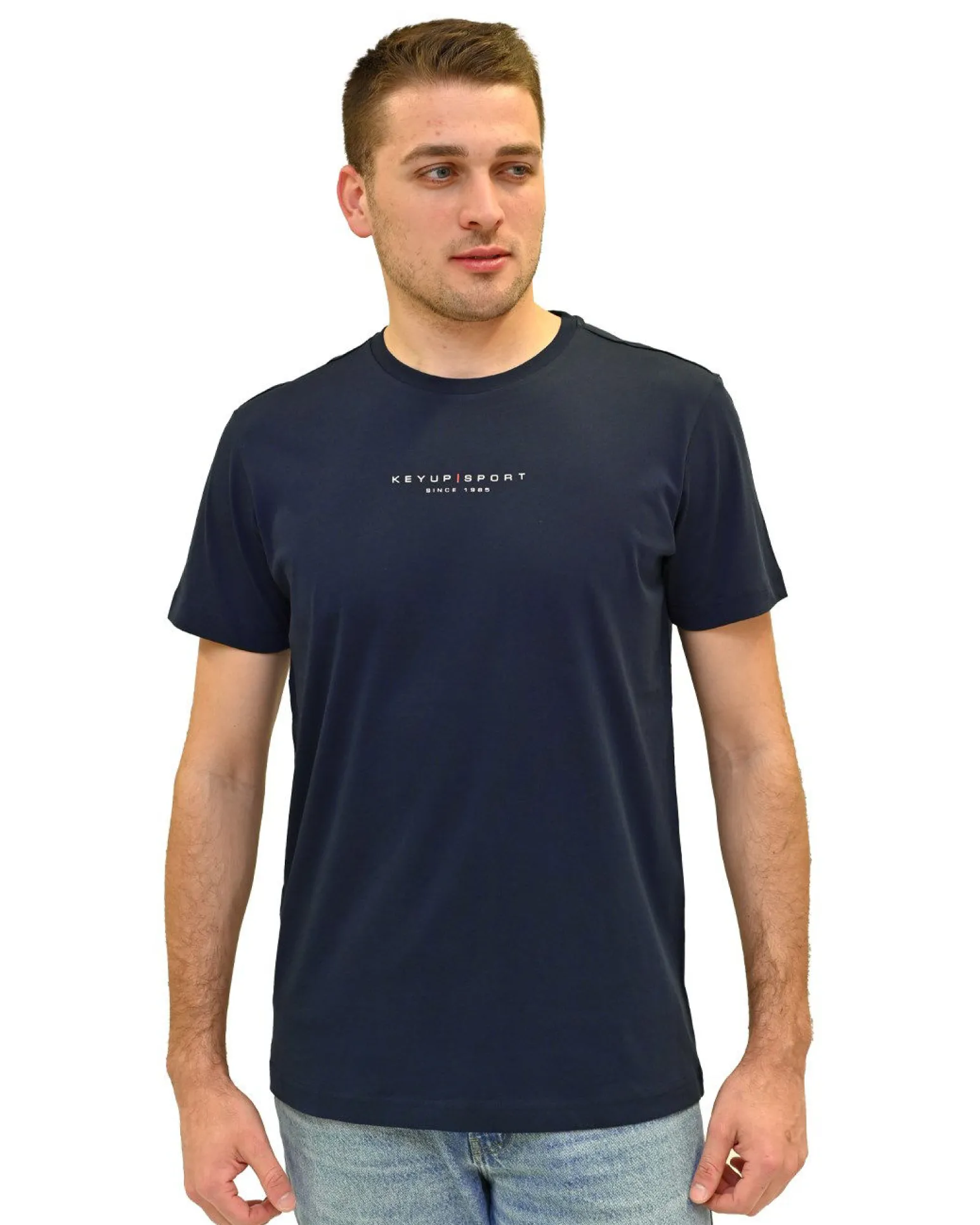 KEY UP - T-SHIRT MEZZA MANICA UOMO BLU - 2S571/1245