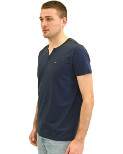 KEY UP - T-SHIRT MEZZA MANICA UOMO BLU SERAFINO - 2S156/1245