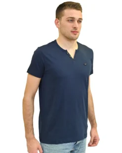KEY UP - T-SHIRT MEZZA MANICA UOMO BLU SERAFINO - 2S156/1245