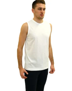 KEY UP - TSHIRT SMANICATA BIANCA DA UOMO IN COTONE JERSEY (STANDARD OEKO-TEX)