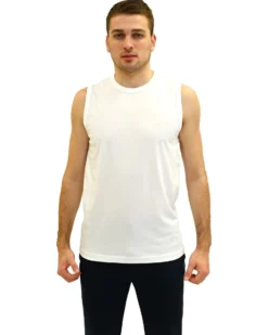 KEY UP - TSHIRT SMANICATA BIANCA DA UOMO IN COTONE JERSEY (STANDARD OEKO-TEX)