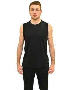 KEY UP - TSHIRT SMANICATA NERA DA UOMO IN COTONE JERSEY (STANDARD OEKO-TEX)