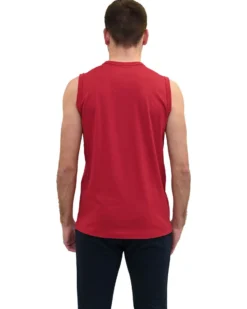 KEY UP - TSHIRT SMANICATA ROSSA DA UOMO IN COTONE JERSEY (STANDARD OEKO-TEX)