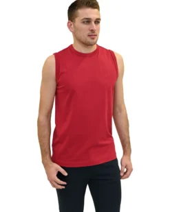 KEY UP - TSHIRT SMANICATA ROSSA DA UOMO IN COTONE JERSEY (STANDARD OEKO-TEX)
