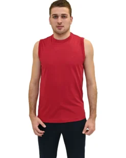 KEY UP - TSHIRT SMANICATA ROSSA DA UOMO IN COTONE JERSEY (STANDARD OEKO-TEX)