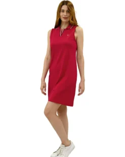 KEY UP -VESTITINO IN PIQUET DONNA FUXIA CON COLLETTO - 5Q547/1114