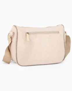 LAURA BIAGIOTTI - Borsa sacca naturale scamosciata con tasca posteriore