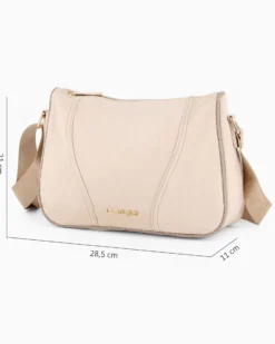 LAURA BIAGIOTTI - Borsa sacca naturale scamosciata con tasca posteriore