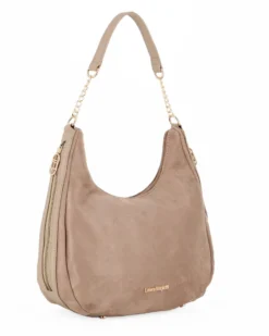 LAURA BIAGIOTTI - Borsa sacca terra scamosciata con tasche laterali