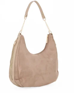 LAURA BIAGIOTTI - Borsa sacca terra scamosciata con tasche laterali