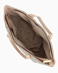 LAURA BIAGIOTTI - Borsa shopping beige loggata