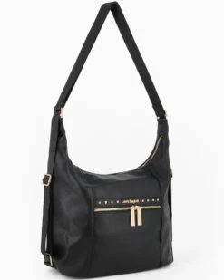 LAURA BIAGIOTTI - Borsa/Zaino nera con tasca frontale e posteriore