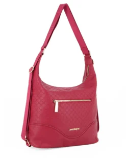 LAURA BIAGIOTTI - Borsa/Zaino rubino trapuntata con tasca frontale e posteriore