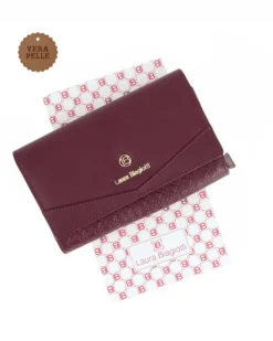 LAURA BIAGIOTTI - Portafoglio bordeaux con patta