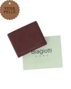 LAURA BIAGIOTTI - Portafoglio marrone da uomo in VERA PELLE