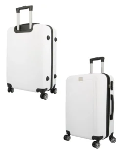 LAURA BIAGIOTTI - TROLLEY BIANCO IN ABS 4 RUOTE