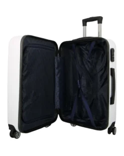 LAURA BIAGIOTTI - TROLLEY BIANCO IN ABS 4 RUOTE