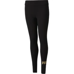 LEGGINGS ESS+ LOGO BLACK-GOLD