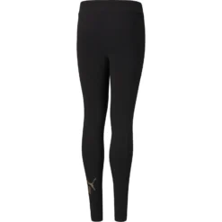 LEGGINGS ESS+ LOGO BLACK-GOLD