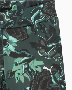 LEGGINGS FLOWER AOP TIGHTS GREEN