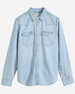 LEVI'S - CAMICIA MANICA LUNGA BARSTOW WESTERN DENIM CHIARO DA UOMO, 85744_0118