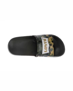 LEVI'S - CIABATTA DA BAMBINO KHAKI CON FASCIA MACULATA, NUMERATA 28/35 - VPOL0133S