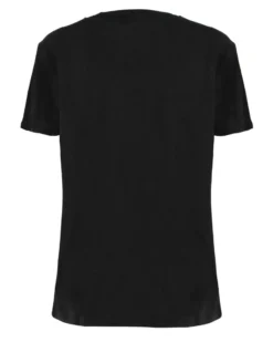 LILO&STITCH - Tshirt nera da donna con stampa Stitch - JL052543