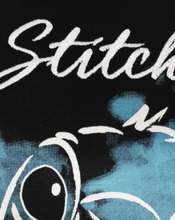LILO&STITCH - Tshirt nera da donna con stampa Stitch - JL052543