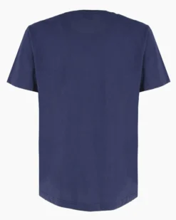 LONSDALE - Tshirt manica corta blu con logo in cotone