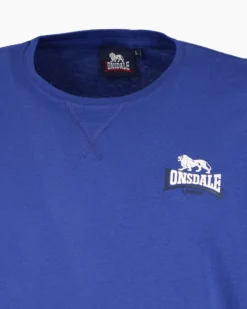 LONSDALE - Tshirt manica corta blu elettrico con logo in cotone