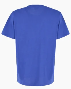 LONSDALE - Tshirt manica corta blu elettrico con logo in cotone