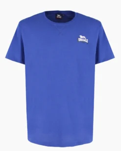 LONSDALE - Tshirt manica corta blu elettrico con logo in cotone
