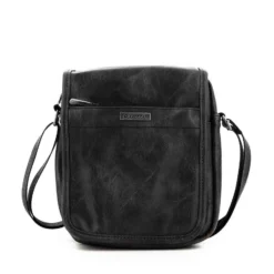 LOTTO - Borsello effetto vintage con zip su patta