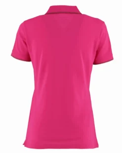 LOTTO - POLO MEZZA MANICA DONNA CLASSICA STC PQ FUXIA CON RIGHINO BORDEAUX - 213501/0NW